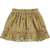 Crown Printed Skirt, Sand - Skirts - 1 - thumbnail