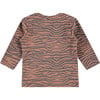 Knit Animal Print Long Sleeve Shirt, Mocha - Shirts - 2