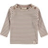 Knit Striped Long Sleeve Shirt, Earth - Shirts - 1 - thumbnail