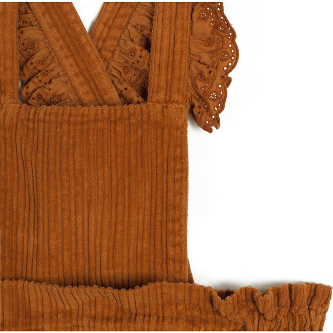 Carmen Dress, Corduroy Orange - Dresses - 3