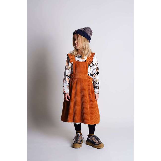 Carmen Dress, Corduroy Orange - Dresses - 4