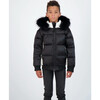 The Royal Flush Down Bomber, Black & White - Coats - 2