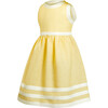 Pure Linen Yellow + White Summer Dress - Dresses - 1 - thumbnail
