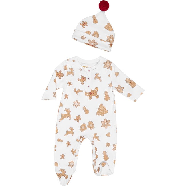 Onesie & Hat Pajamas Set, Holiday Cookies - Pajamas - 1