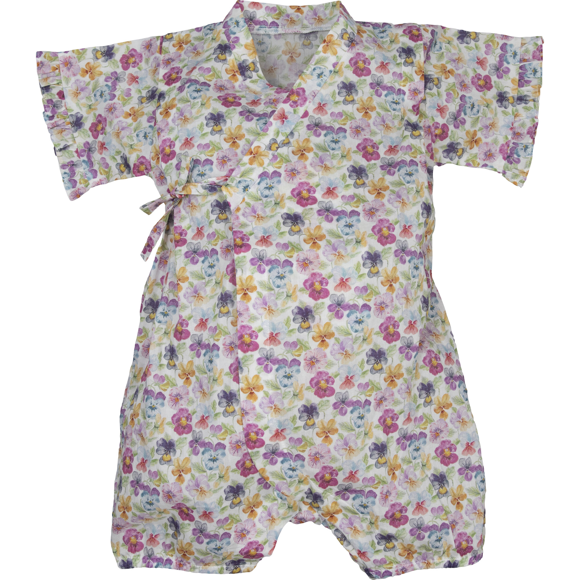Veetzie Kimono Onesie, Liberty of London Violets - Onesies - 1