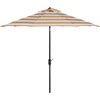 Iris Stripe Patio Umbrella, Yellow/White - Umbrellas - 1 - thumbnail
