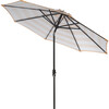 Iris Stripe Patio Umbrella, Yellow/White - Umbrellas - 3 - thumbnail