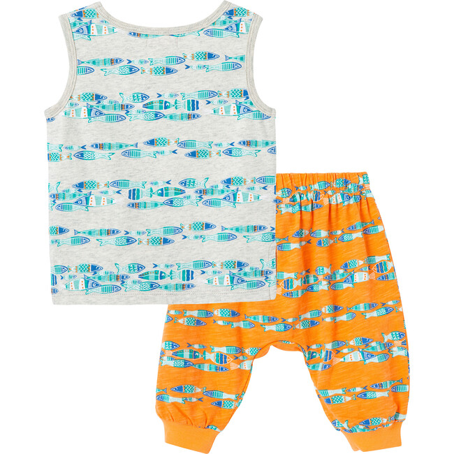 The Nature Conservency X Peek Fish Print Set, Grey - Mixed Apparel Set - 2