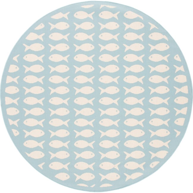 Courtyard Dory Indoor/Outdoor Rug, Light Blue - Rugs - 6