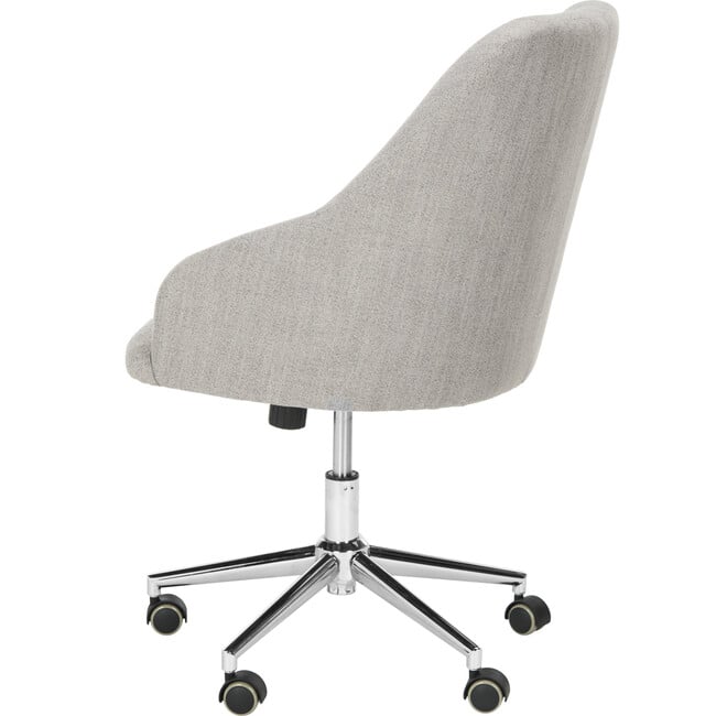 Evelynn Tufted Swivel Chair, Grey - Desk Chairs - 5