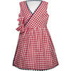 Tessa Wrap Dress, Red Gingham - Dresses - 1 - thumbnail