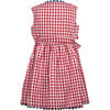 Tessa Wrap Dress, Red Gingham - Dresses - 3