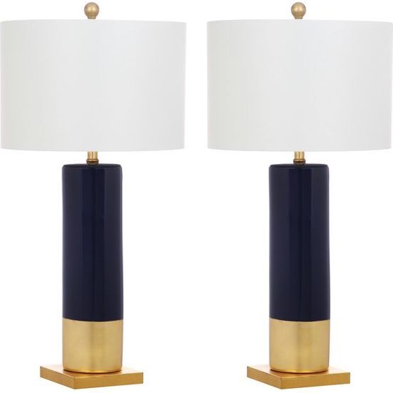 Set of 2 Dolce Table Lamp, Navy - Lighting - 1