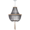 Kristi 3-Light Beaded Pendant, Grey - Lighting - 1 - thumbnail
