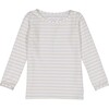 Striped Long Sleeve Shirt, Blue - Tees - 1 - thumbnail
