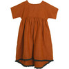 Silvia Dress, Orange - Dresses - 1 - thumbnail