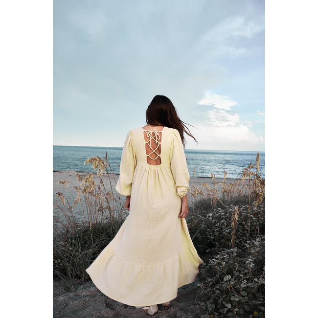 Women's Cristina Dress, Gauze Straw - Dresses - 2