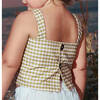India Blouse, Poplin Ocher Gingham - Blouses - 4