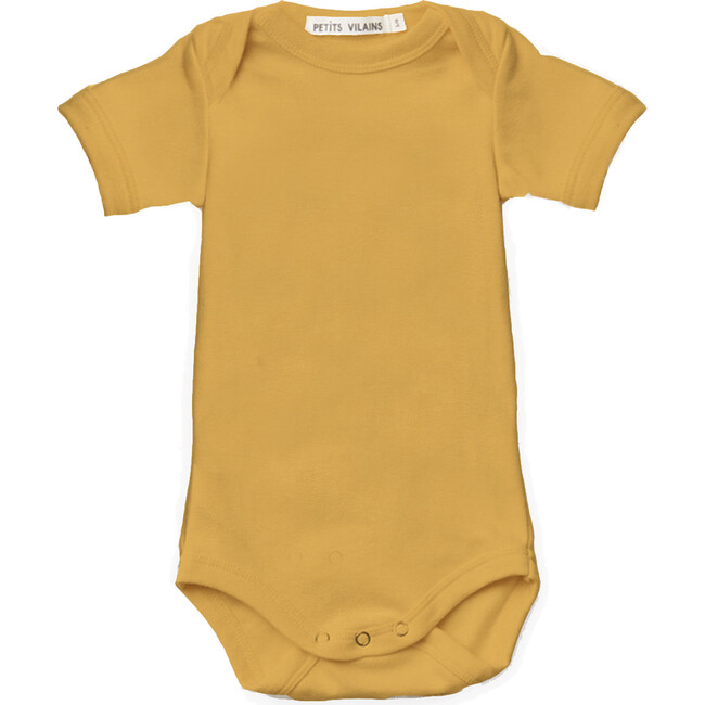 Axel Short-Sleeve Envelope Onesie, Miel - Onesies - 1