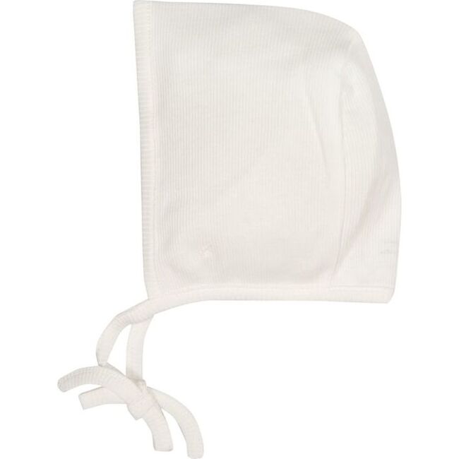 Organic Bebe Simple Bonnet, Off-White - Hats - 1