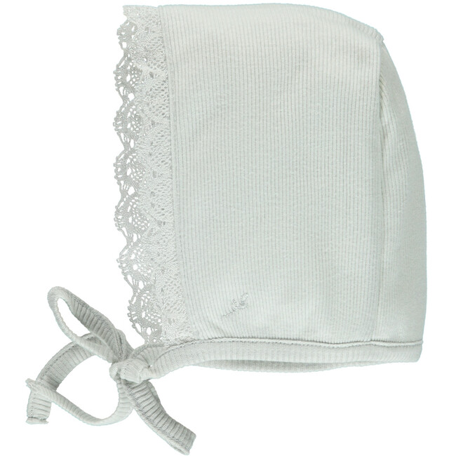 Organic Bebe Bonnet, Feather Grey - Hats - 1