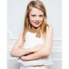 Megan Top with Gold Sequin Collar, White - Blouses - 2