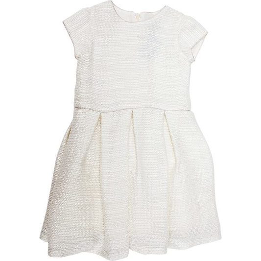 Charly Tweed Dress, Winter White - Dresses - 1