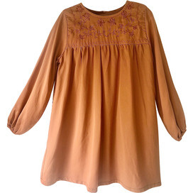Almudena Dress, Rust Tencel - Dresses - 1