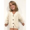 Leo Knit Cardigan, Cream Cotton - Cardigans - 2