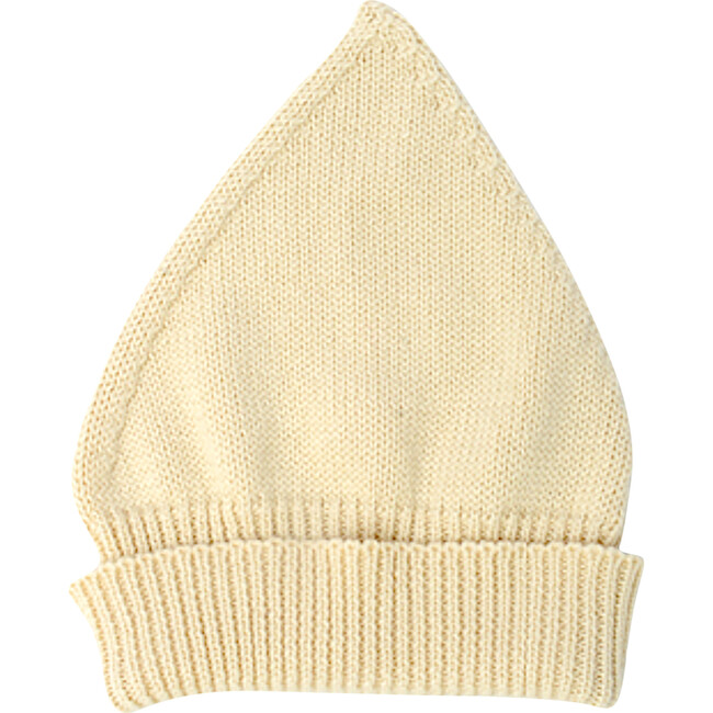 Gnome Knit Bonnet, Cream Cotton