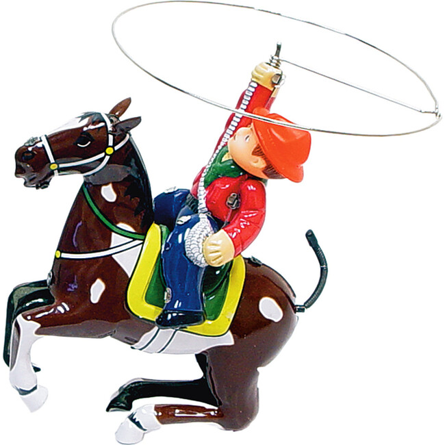 Cowboy with Rope Tin Toy - Transportation - 1