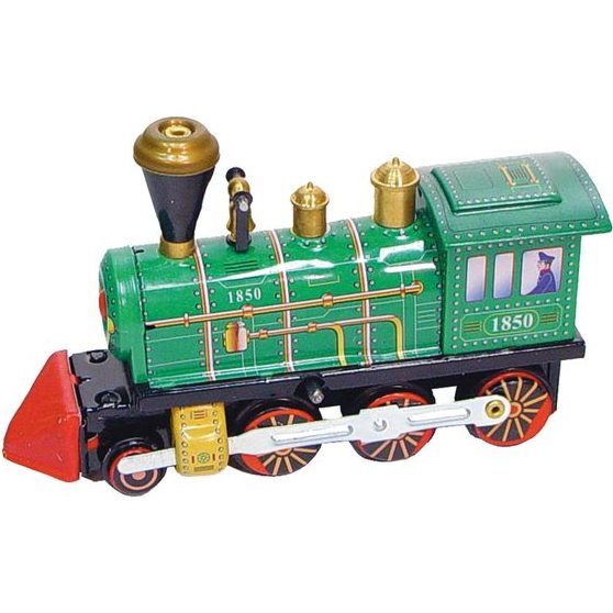 Locomotive Tin Toy, Green - Transportation - 1