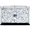 Trubadur Bone Inlay Side Table, Blue/White - Accent Tables - 8