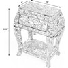 Trubadur Bone Inlay Side Table, Blue/White - Accent Tables - 10