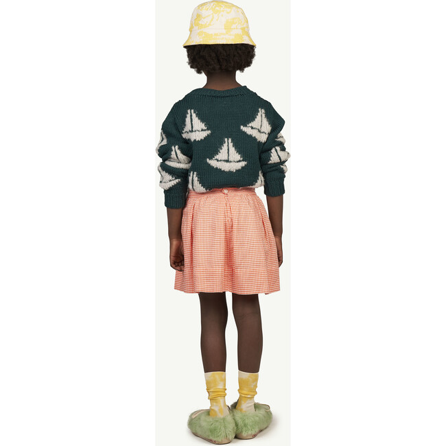 Bird Skirt, Red Vichy Logo - Skirts - 5