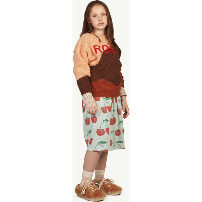 Ladybug Skirt, Soft Blue Cherries - Skirts - 4
