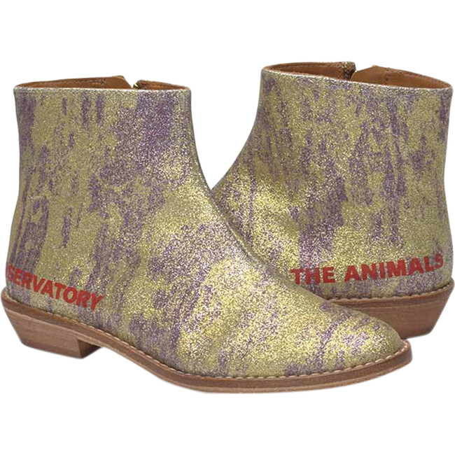Coyote Boots, Yellow Glitter - Boots - 1