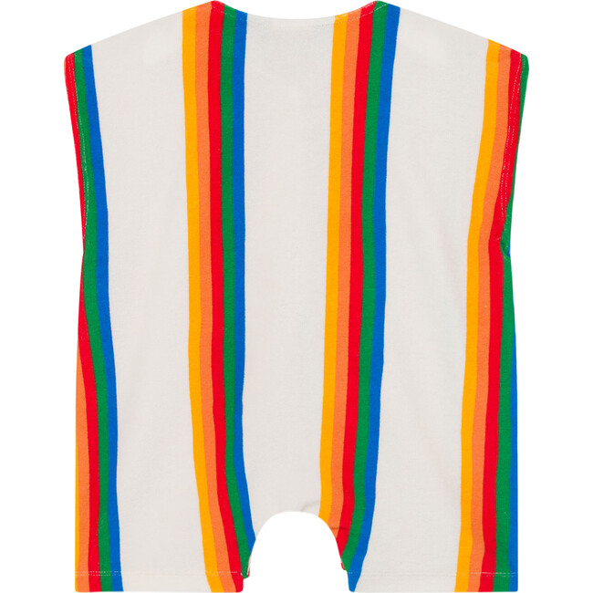 Goose Baby Jumpsuit, White Rainbow - Rompers - 2