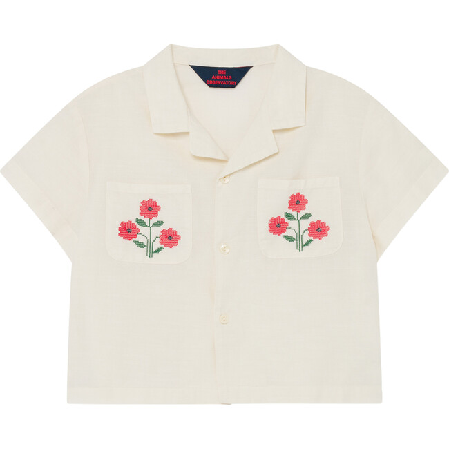 Kangaroo Shirt, White Flowers - Shirts - 1