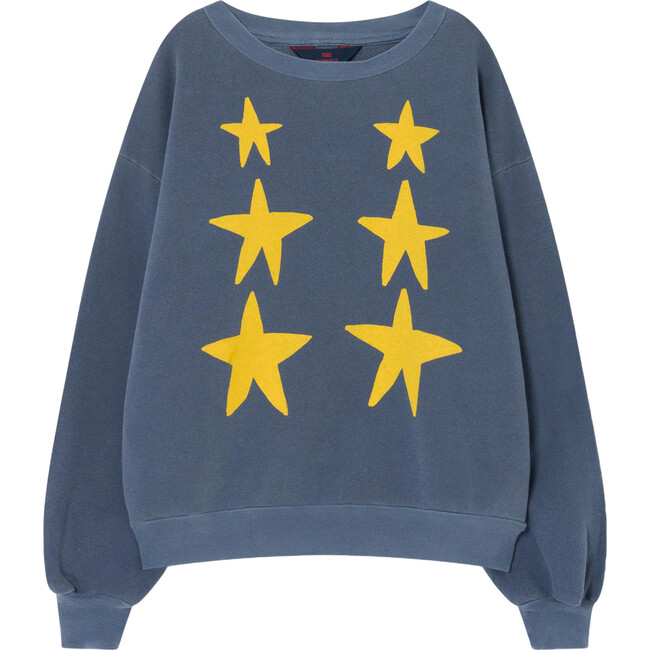 Bear Sweatshirt, Blue Stars - Sweatshirts - 1
