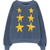 Bear Sweatshirt, Blue Stars - Sweatshirts - 1 - thumbnail