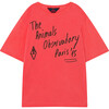 Rooster Oversize T-Shirt, Red The Animals - Tees - 1 - thumbnail