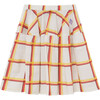 Turkey Skirt, Soft Beige Squares - Skirts - 1 - thumbnail
