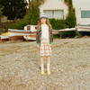 Turkey Skirt, Soft Beige Squares - Skirts - 2