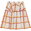 Turkey Skirt, Soft Beige Squares - Skirts - 3