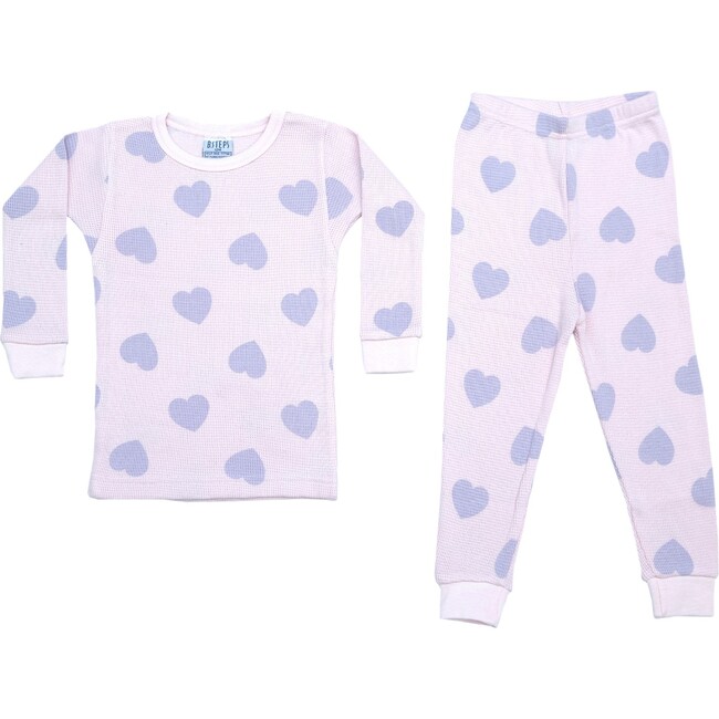 Pajama Set, Pink & Lilac Hearts