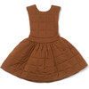Quilted Pinafore Dress, Brown - Dresses - 1 - thumbnail