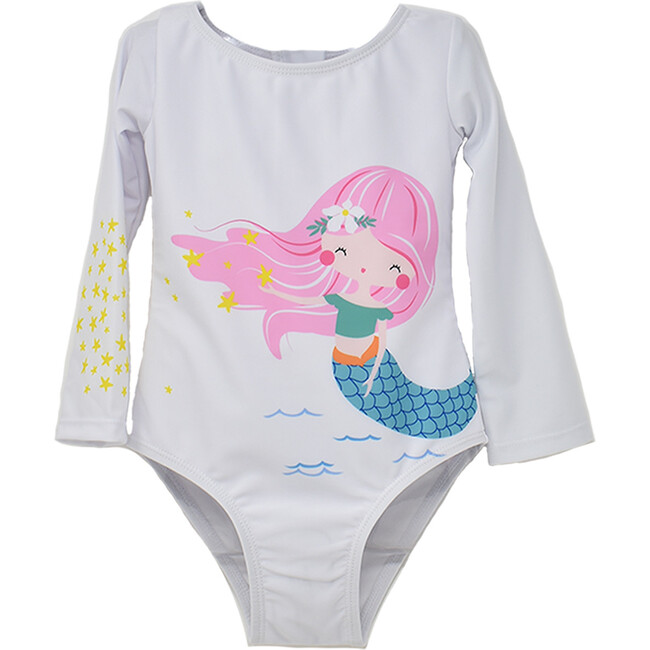 UPF 50 Charlie L/S Rash Guard Swimsuit, Make A Wish - One Pieces - 1