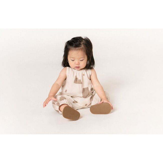 Baby Racerback Gauze Romper, Cream - Rompers - 2