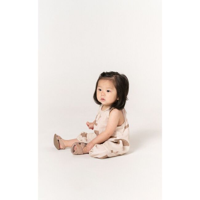 Baby Racerback Gauze Romper, Cream - Rompers - 3